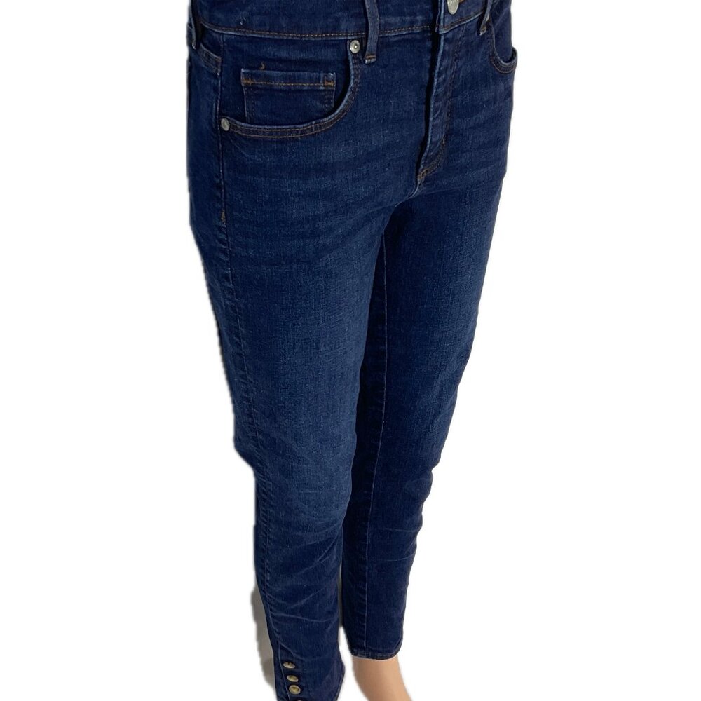Loft Size 4 Skinny Jeans with Ankle Snap Buttons Womens